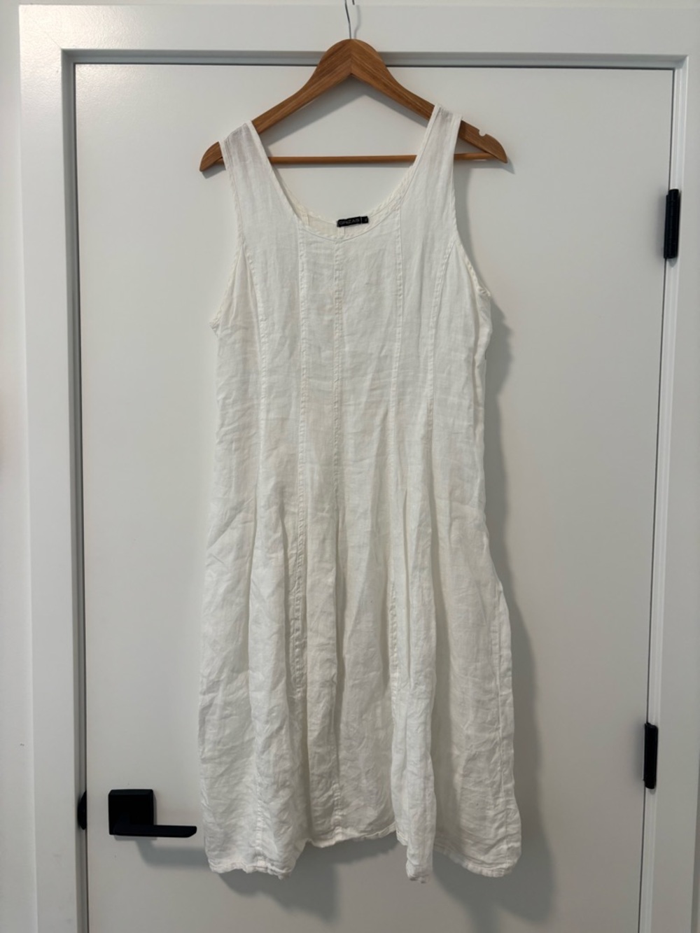 Grizas 100% Linen White Sleeveless  Dress XL